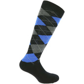 EQUITHÈME Reitsocken Argyle Schwarz/Blau