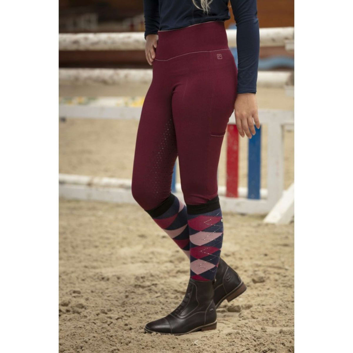 EQUITHÈME Reitleggings Lyly Pull-On Dunkelrot