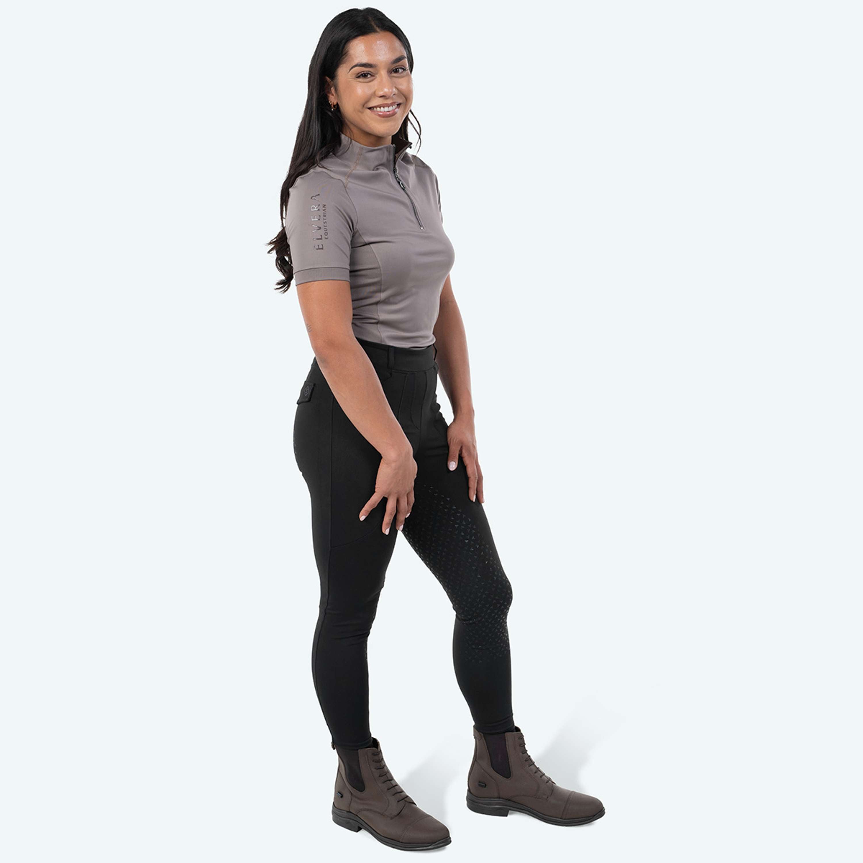 Elvera Equestrian Trainingsshirt EEVexa Kurze Ärmel Walnuss
