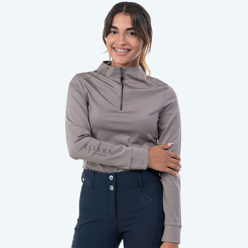 Elvera Equestrian Trainingsshirt EEMexa Lange Ärmel Walnuss