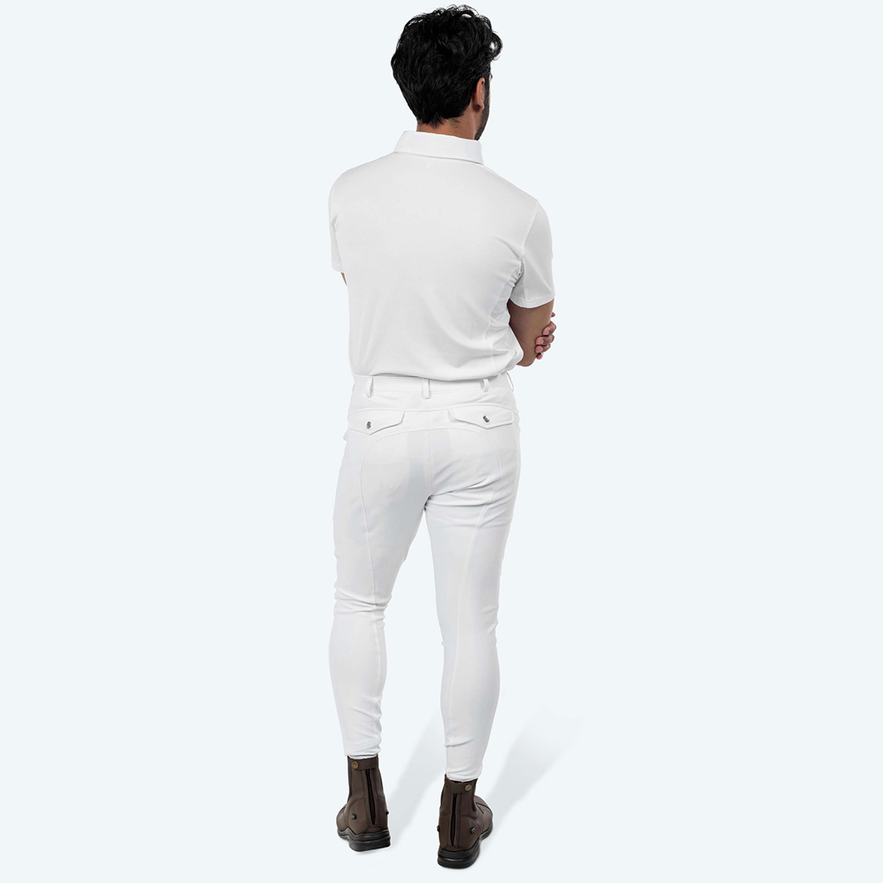 Elvera Equestrian Reithose Sensitive Pro Half Seat Herren Weiß