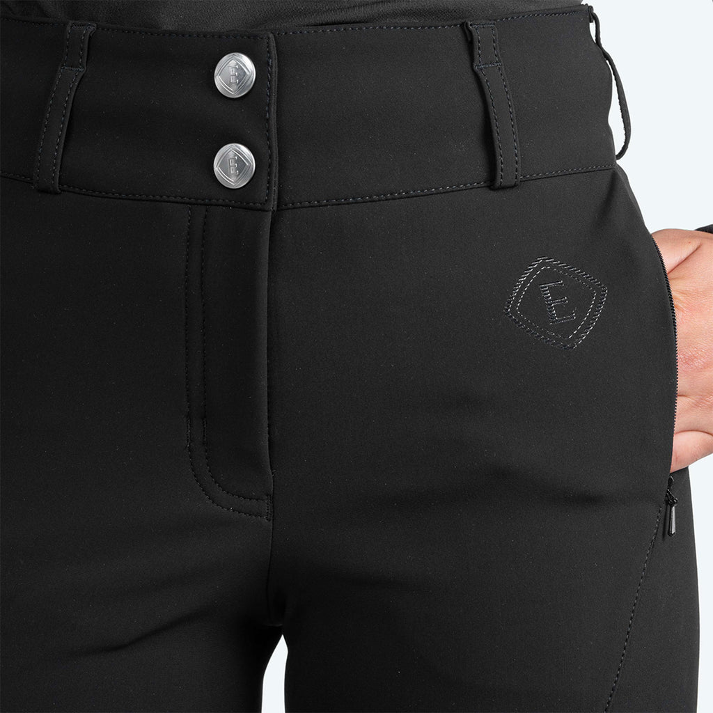 Elvera Equestrian Reithose Dual Core Pro Half Seat Schwarz