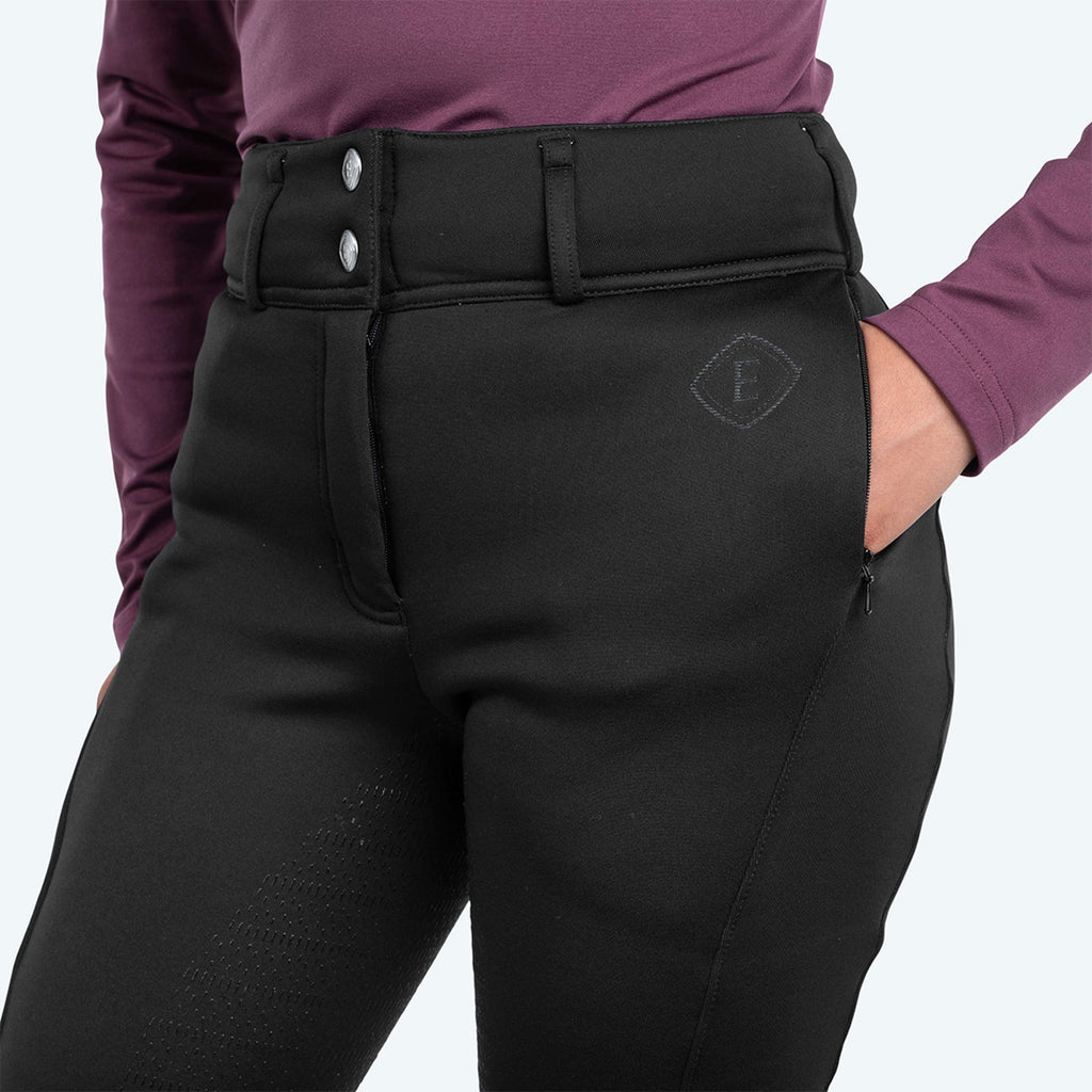 Elvera Equestrian Reithose Teddy Winter Pro Schwarz