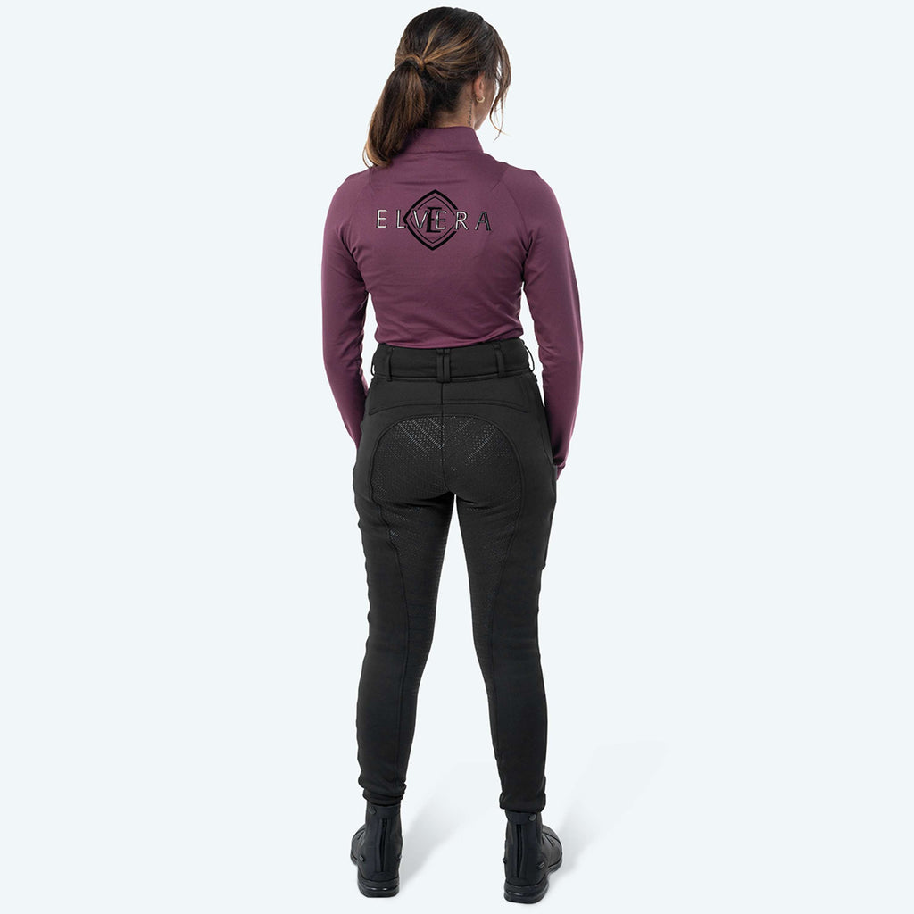 Elvera Equestrian Reithose Teddy Winter Pro Schwarz