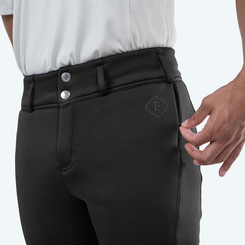 Elvera Equestrian Reithose Teddy Winter Pro Herren Schwarz