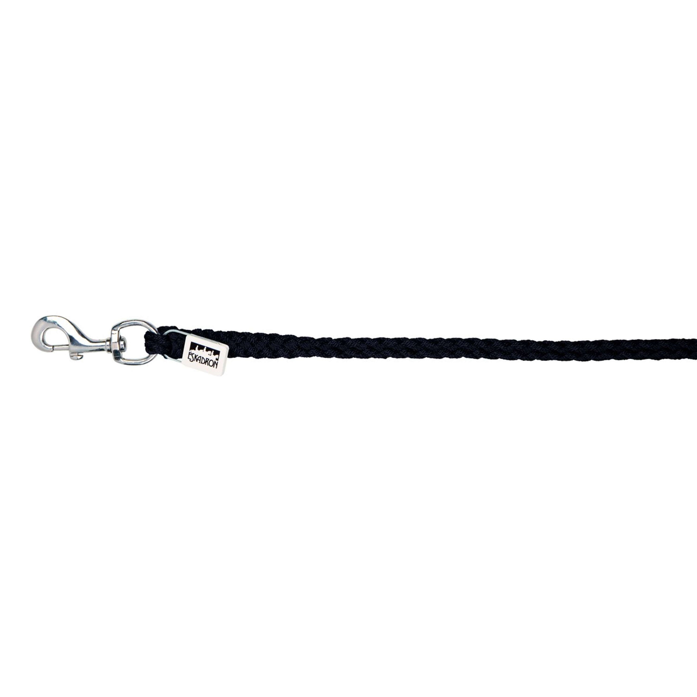 Eskadron Führstrick Classic Nickel Karabinerhaken Schwarz