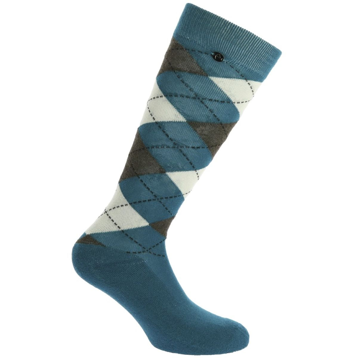 EQUITHÈME Reitsocken Argyle Ecru/Blau