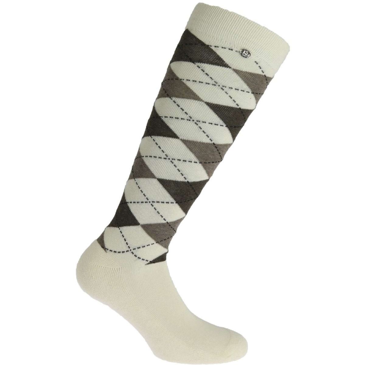 EQUITHÈME Reitsocken Argyle Ecru/Taupe