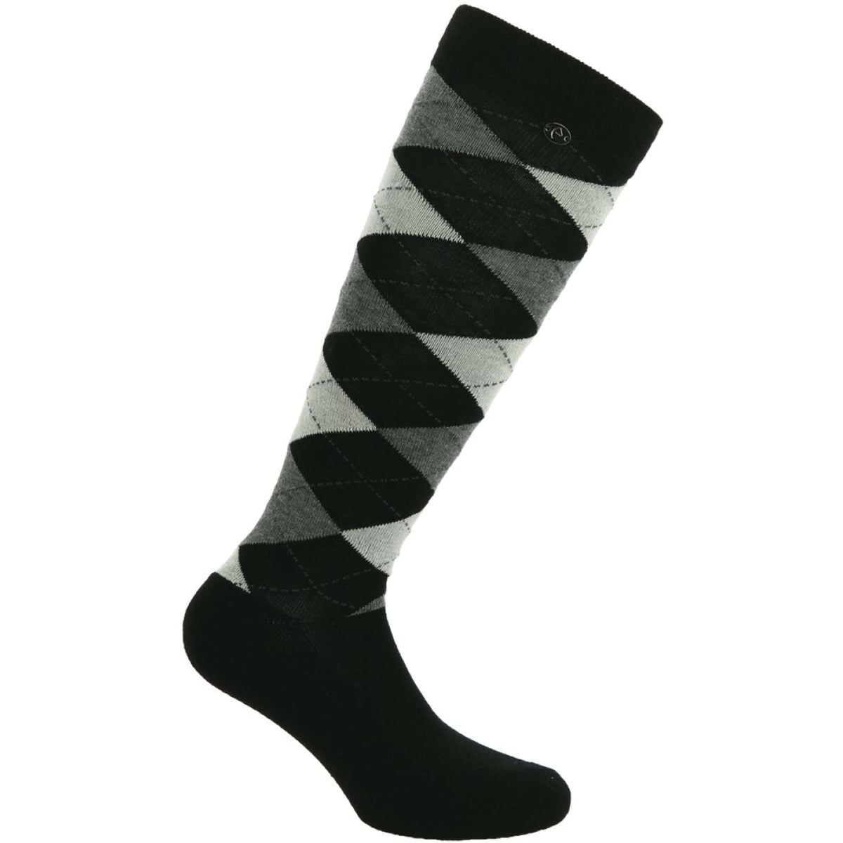 EQUITHÈME Reitsocken Argyle Schwarz/Ecru