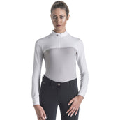 Ego7 Turniershirt Mesh Lange Ärmel Eisgrau/Weiß