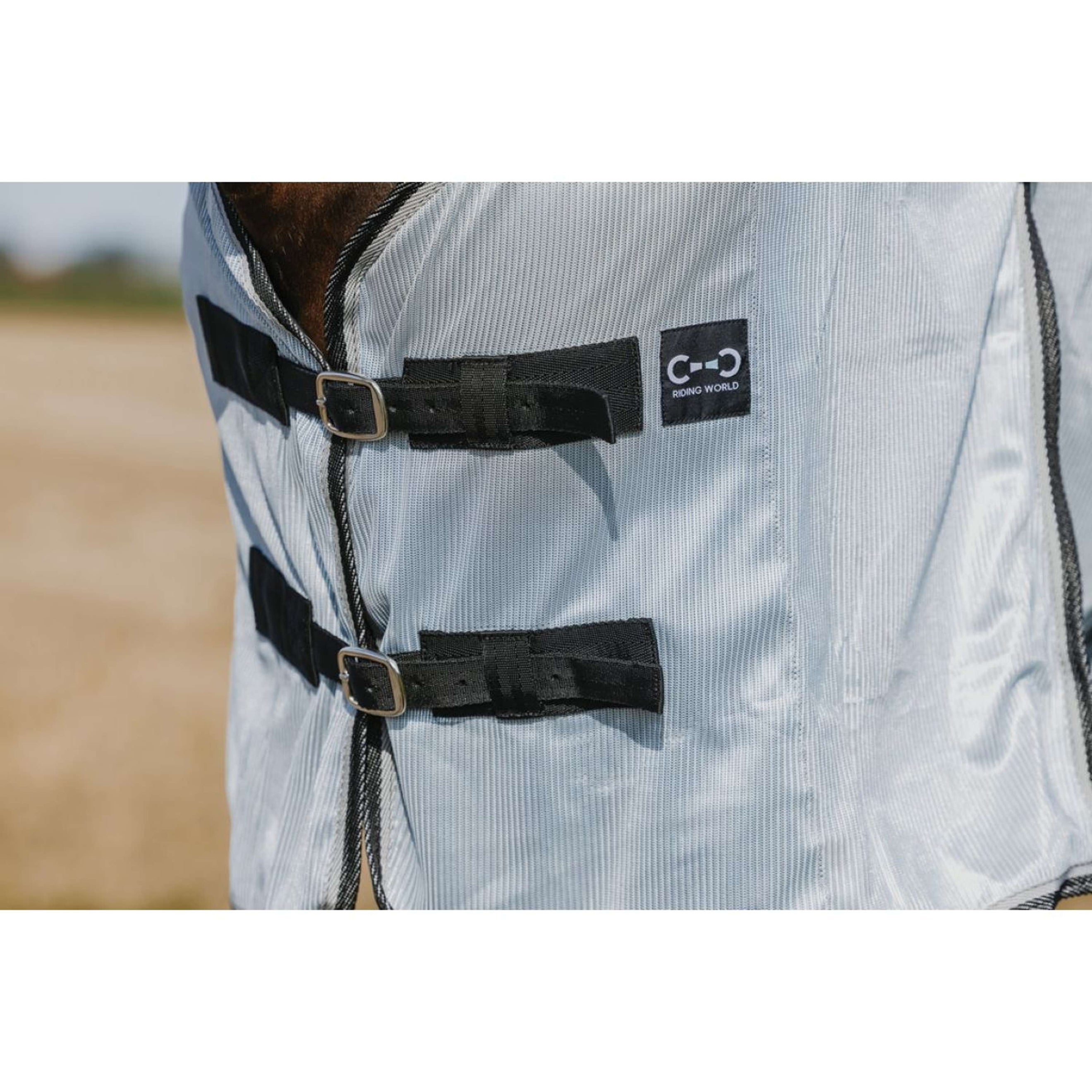 Riding World Fliegendecke Belly Mesh Grau