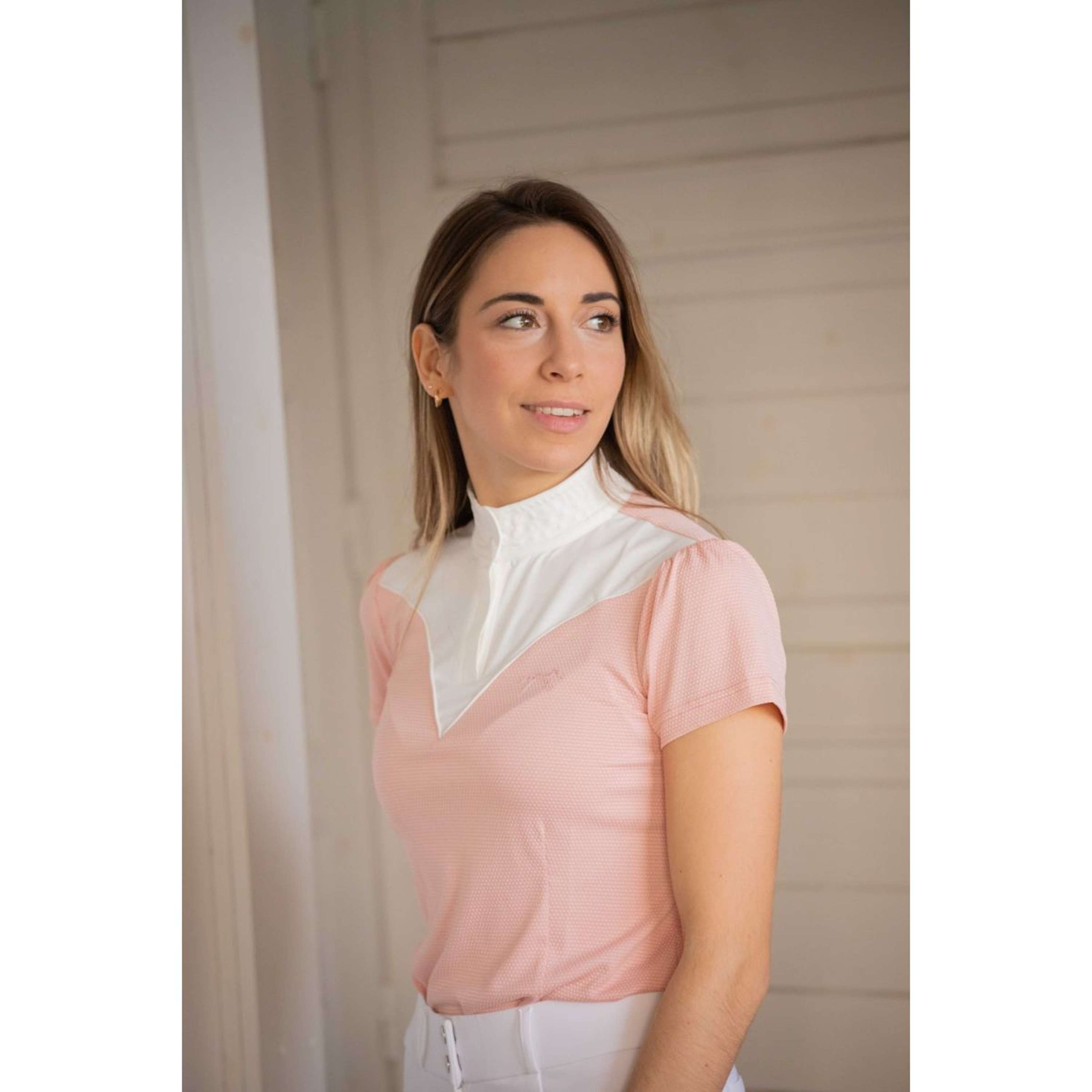 Pénélope Turniershirt Las Honey Kurze Ärmel Rosa