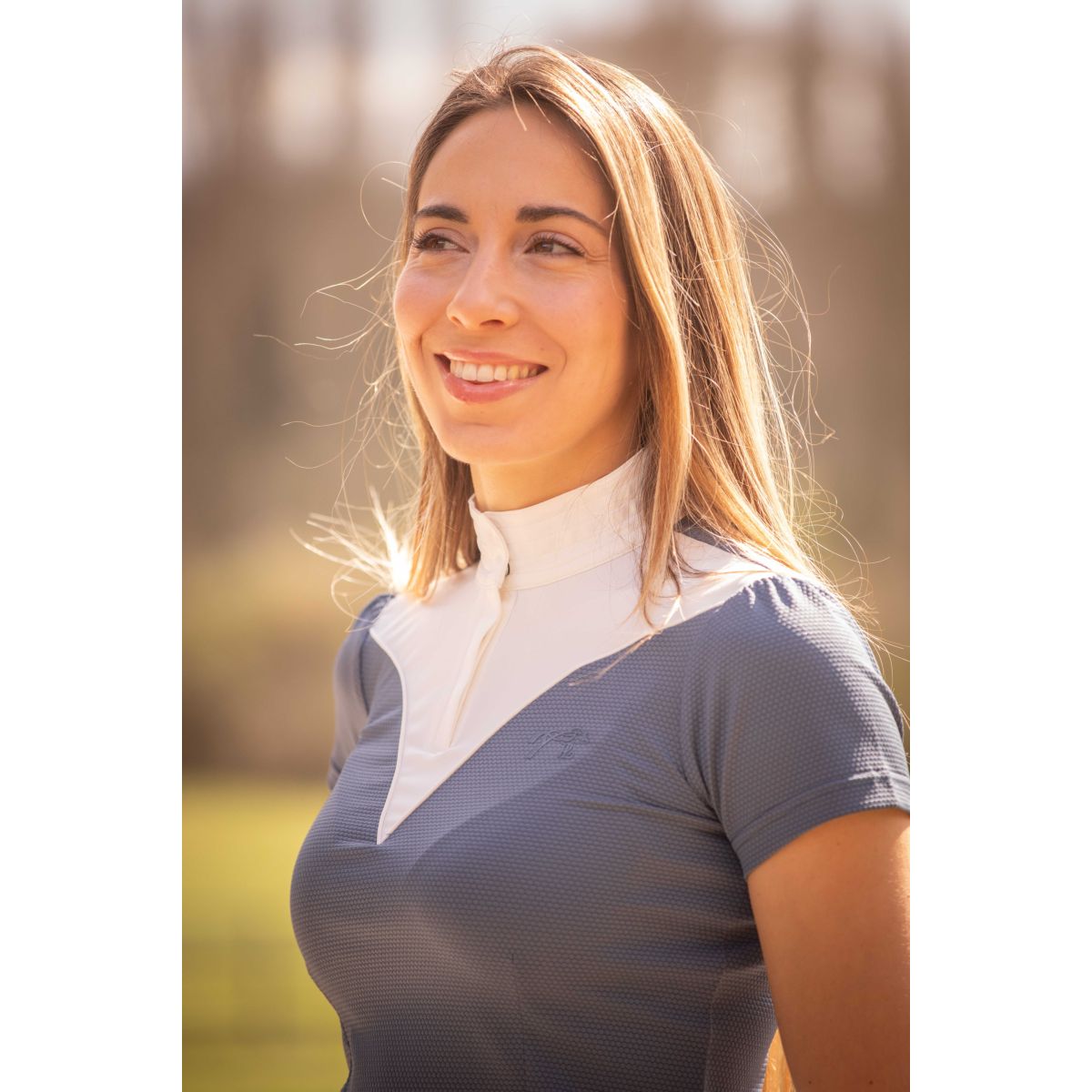 Pénélope Turniershirt Las Honey Kurze Ärmel Blau