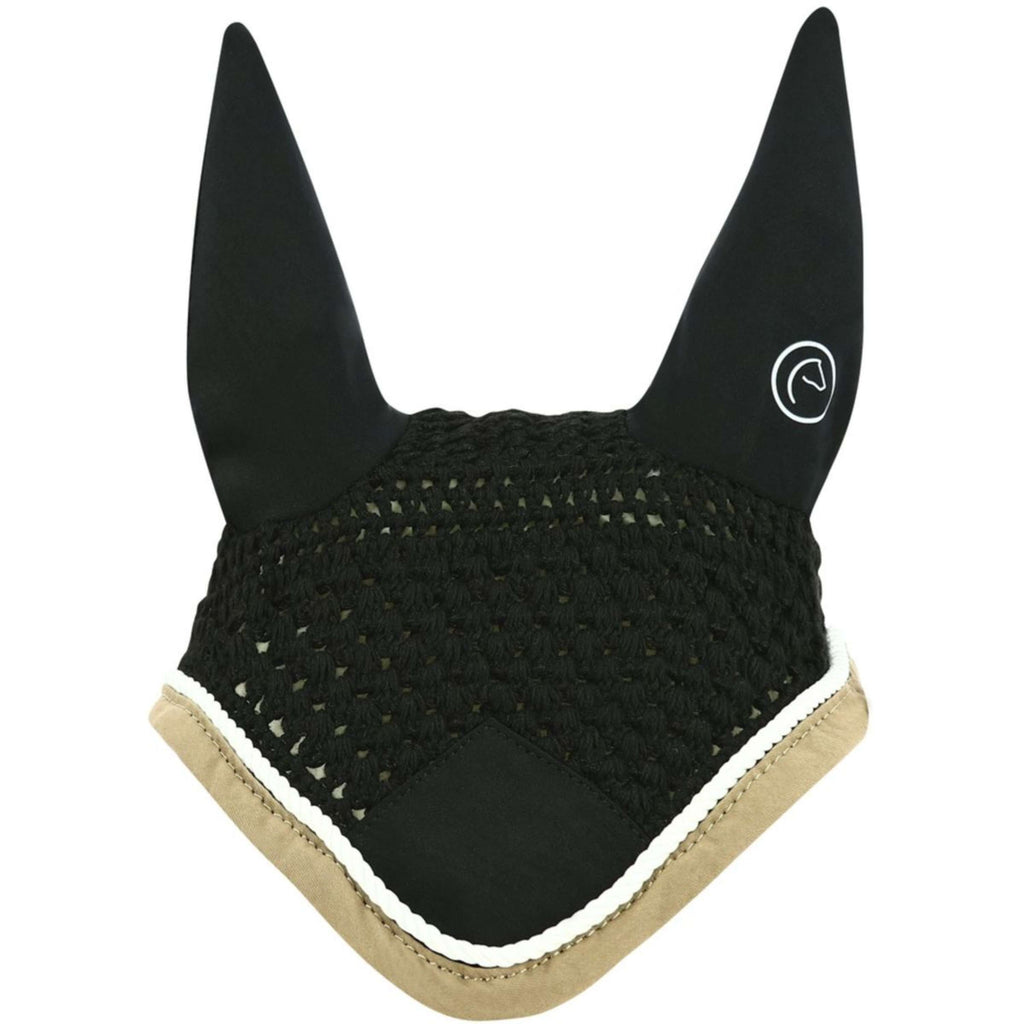 EQUITHÈME Fliegenhaube Polyfun Schwarz/Taupe