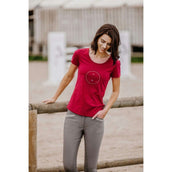 EQUITHÈME T-Shirt Anna Damen Cherry