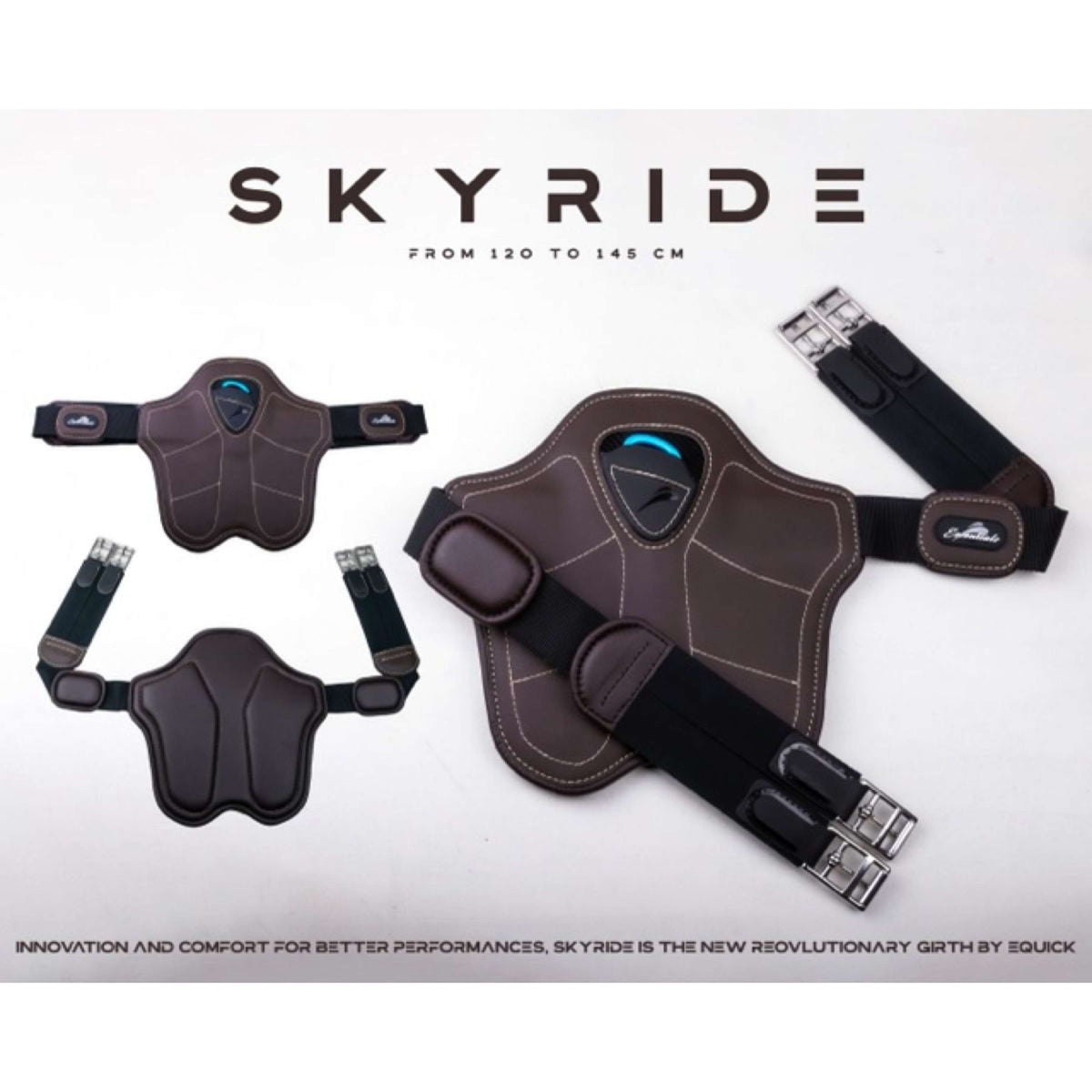 eQuick Spring Sattelgurt Skyride Schwarz