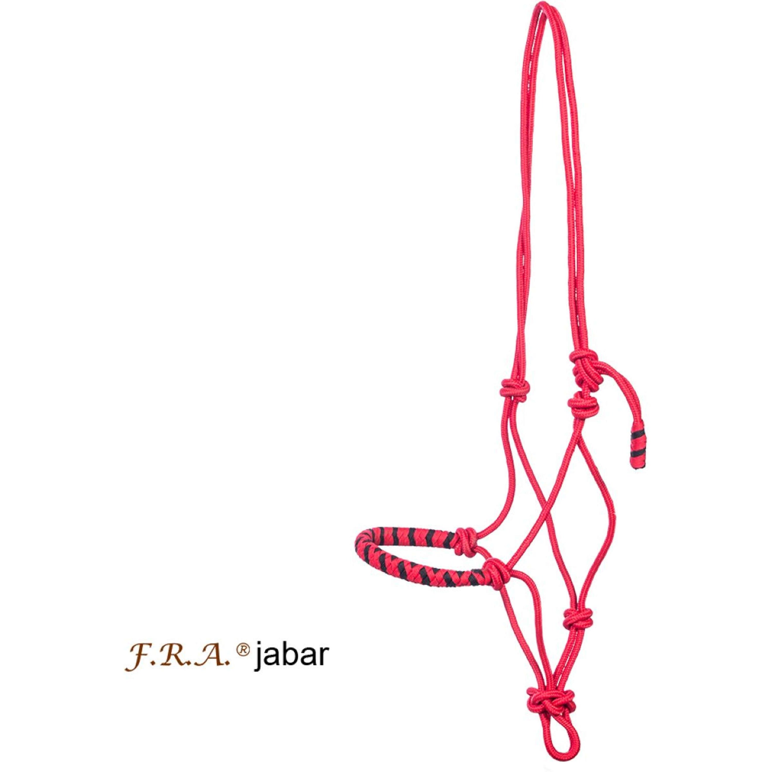 F.R.A. Reit- Ausbildungshalfte Jabar Syst 4 Nylon Geflochtener Nasenriemen Rot