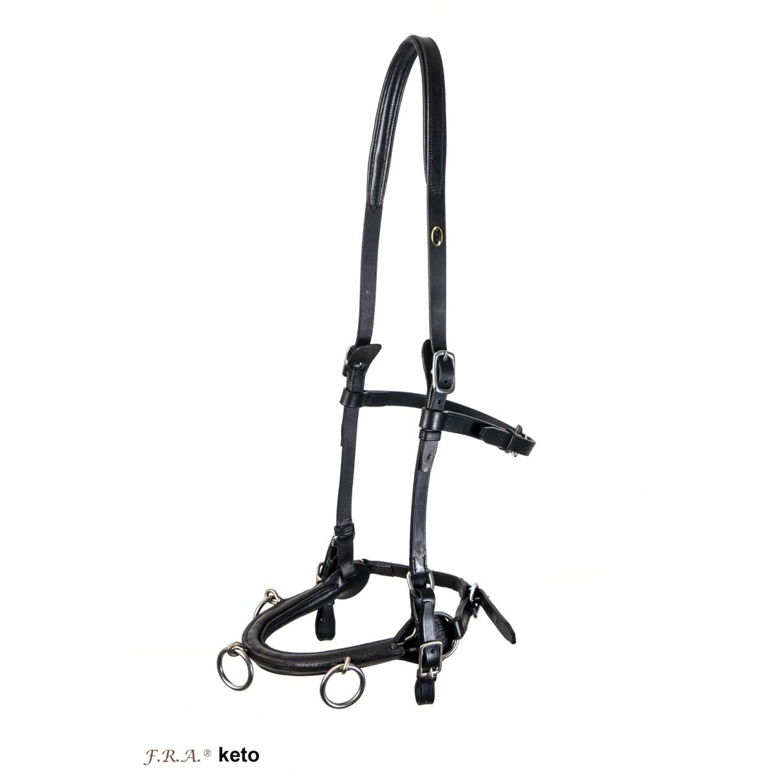 F.R.A. Kapzaum Keto Leder Schwarz F.R.A. Kapzaum Keto Leder Schwarz