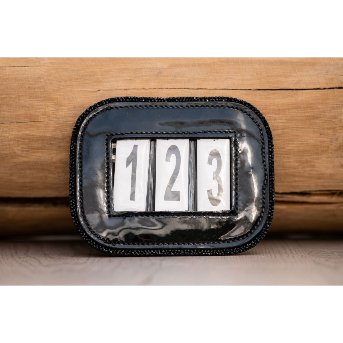 HB Startnummer Shine mit Glitzer Schwarz/Schwarz Funkeln