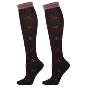 Harry's Horse Reitsocken Ruit Schwarz/Grau/Rot