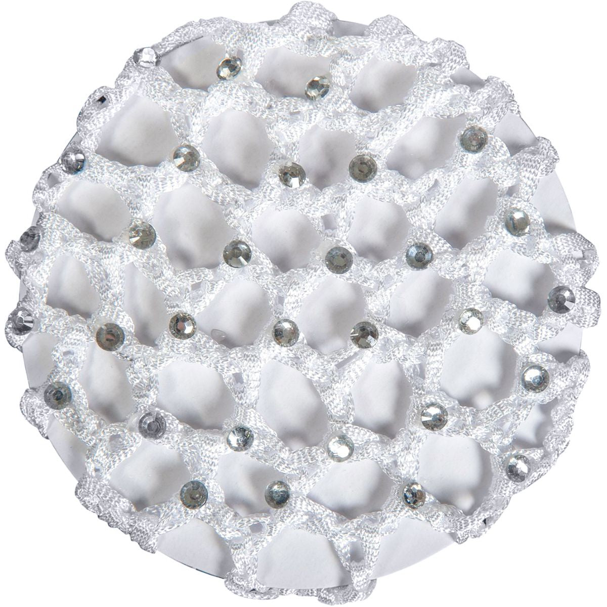 HKM Haarnetz Edelsteine Weiß