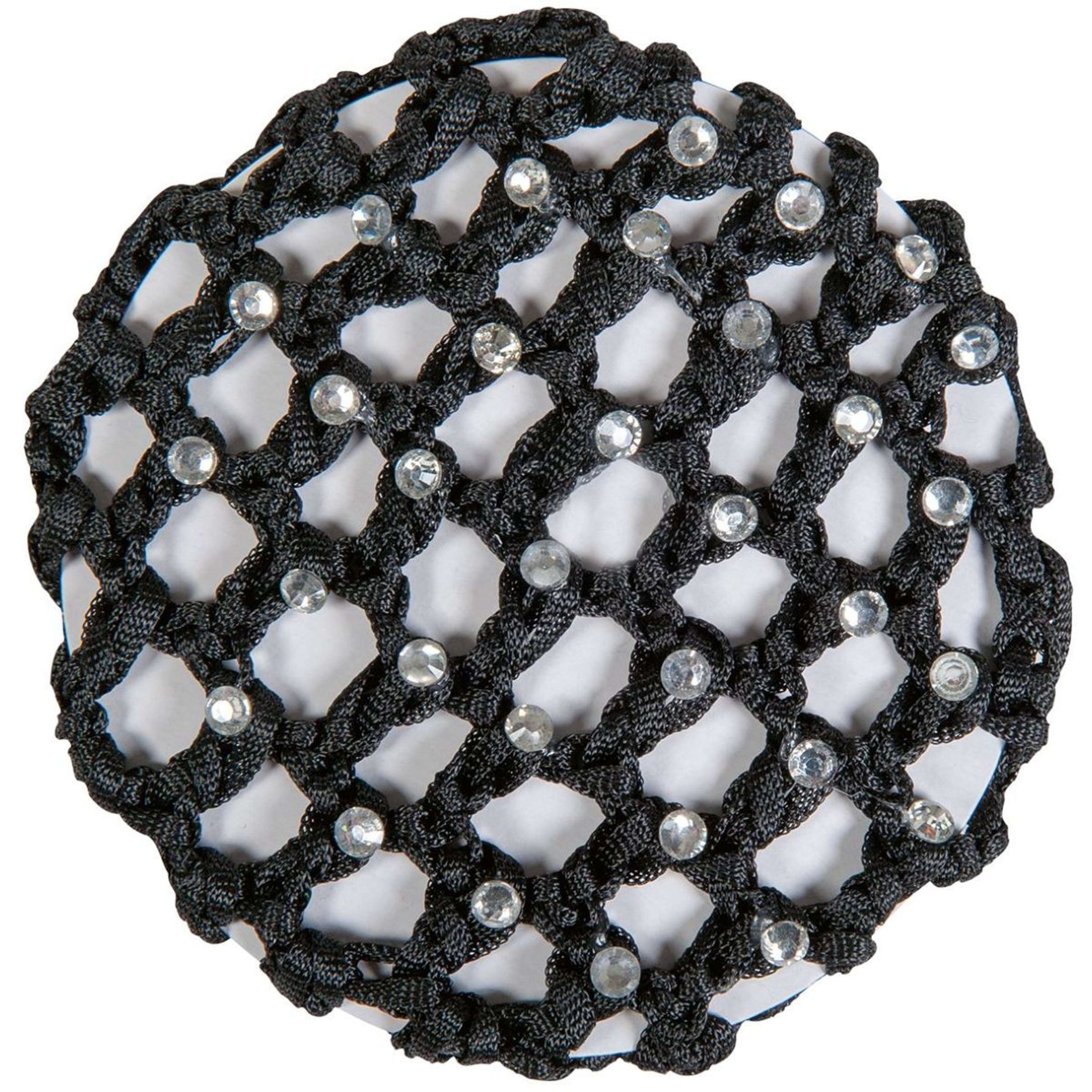 HKM Haarnetz Edelsteine Schwarz