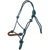 HKM Knotenhalfter Deko Petrol/Braun