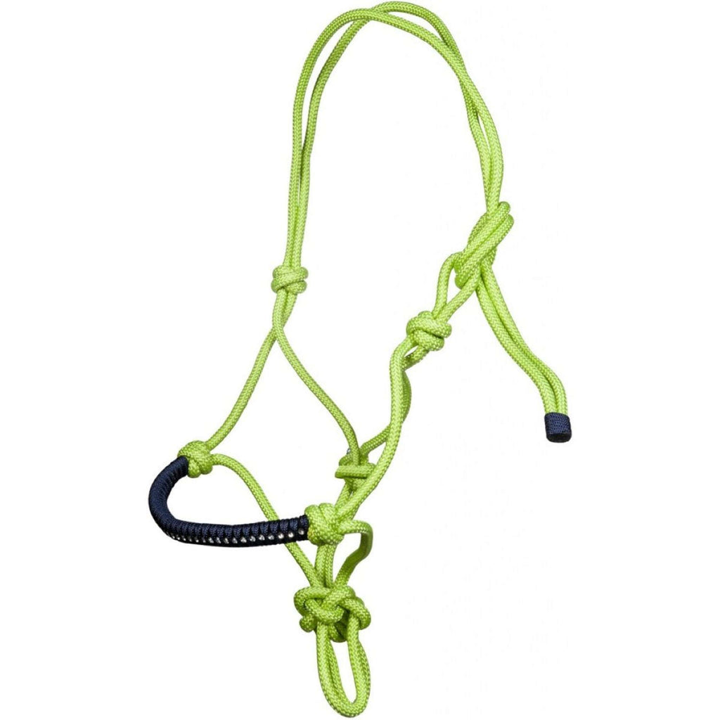 HKM Knotenhalfter Strass Deko Limette/Marine