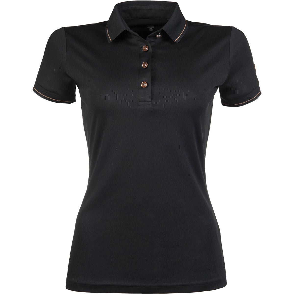 HKM Poloshirt Rosegold Glamour Schwarz/Roségold