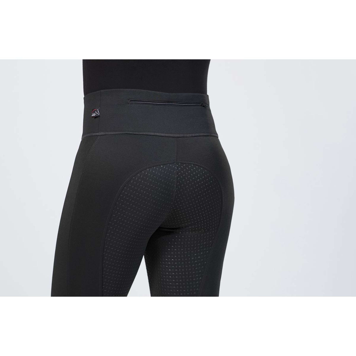 HKM Reitleggings Cosy Full Grip Schwarz