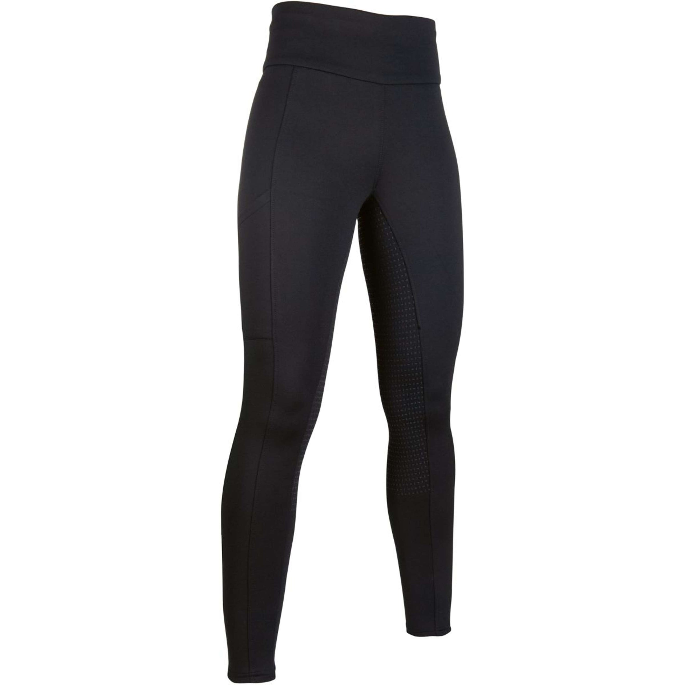 HKM Reitleggings Cosy Full Grip Schwarz