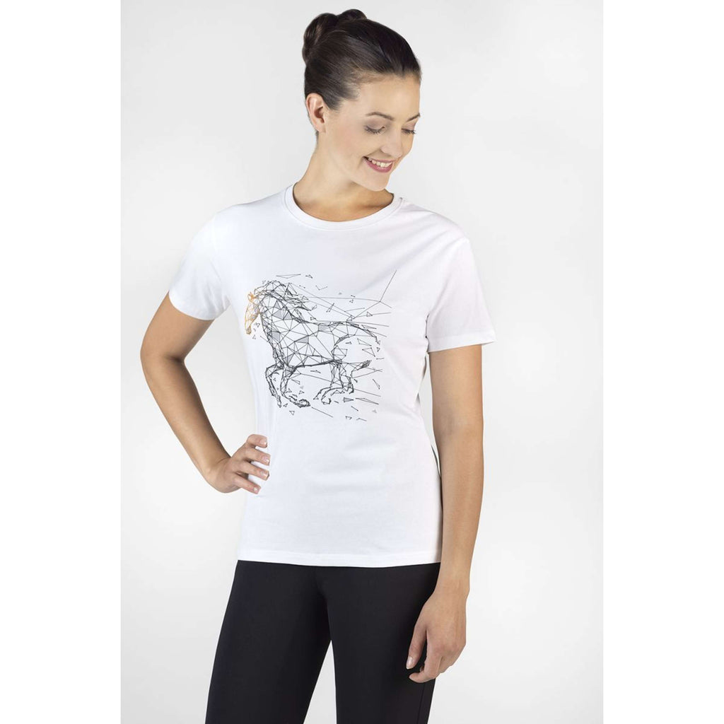 HKM T-Shirt Geometrical Horse Weiß
