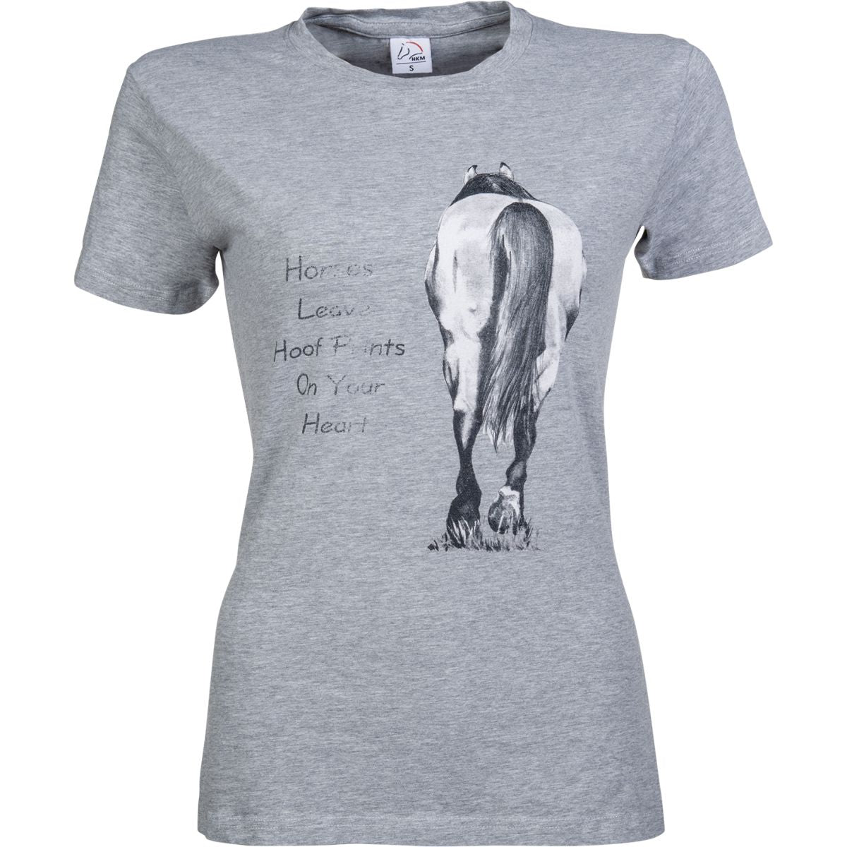 HKM Shirt Horses leave Hoofprints Kurze Ärmel Grau