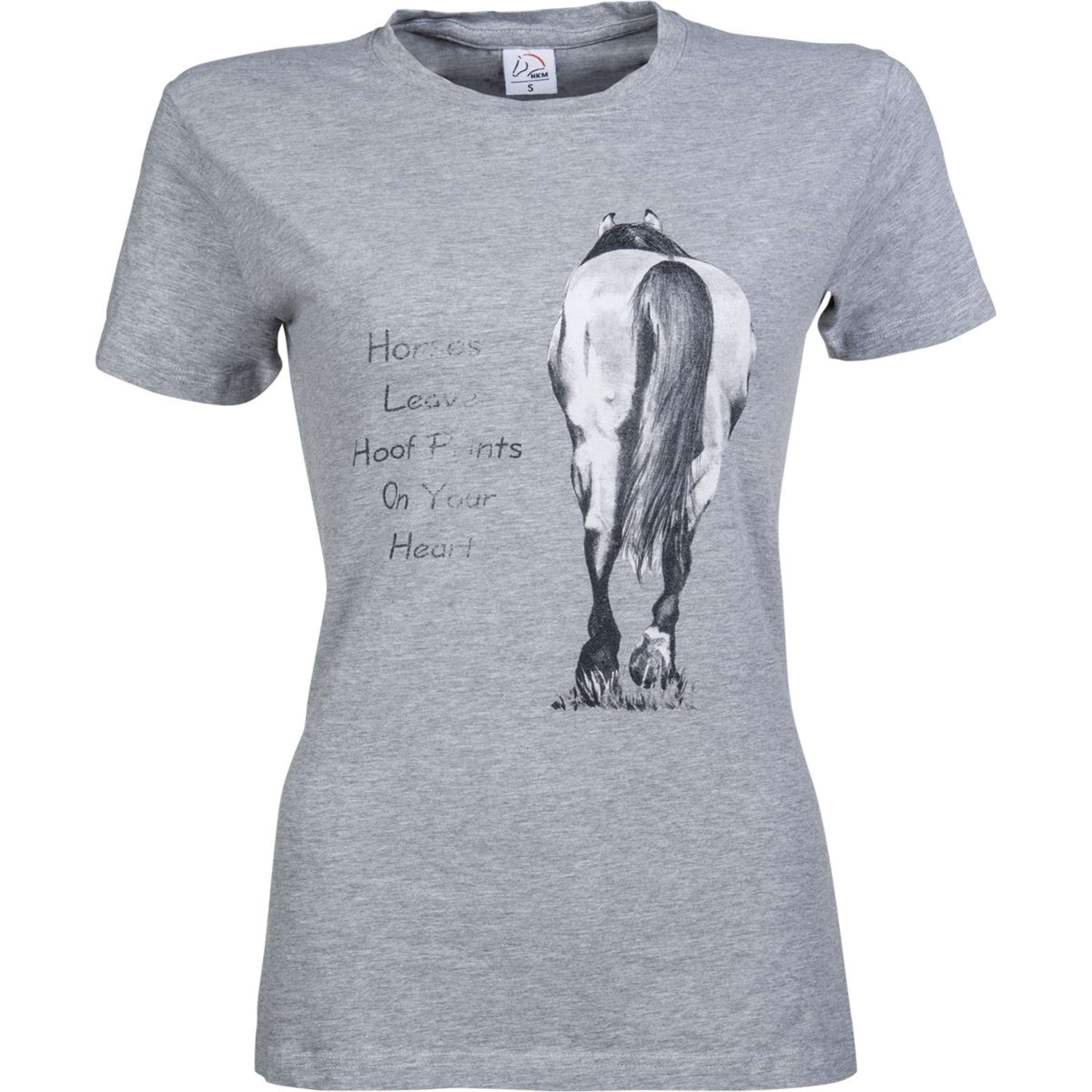 HKM Shirt Horses leave Hoofprints Kurze Ärmel Grau HKM Shirt Horses leave Hoofprints Kurze Ärmel Grau