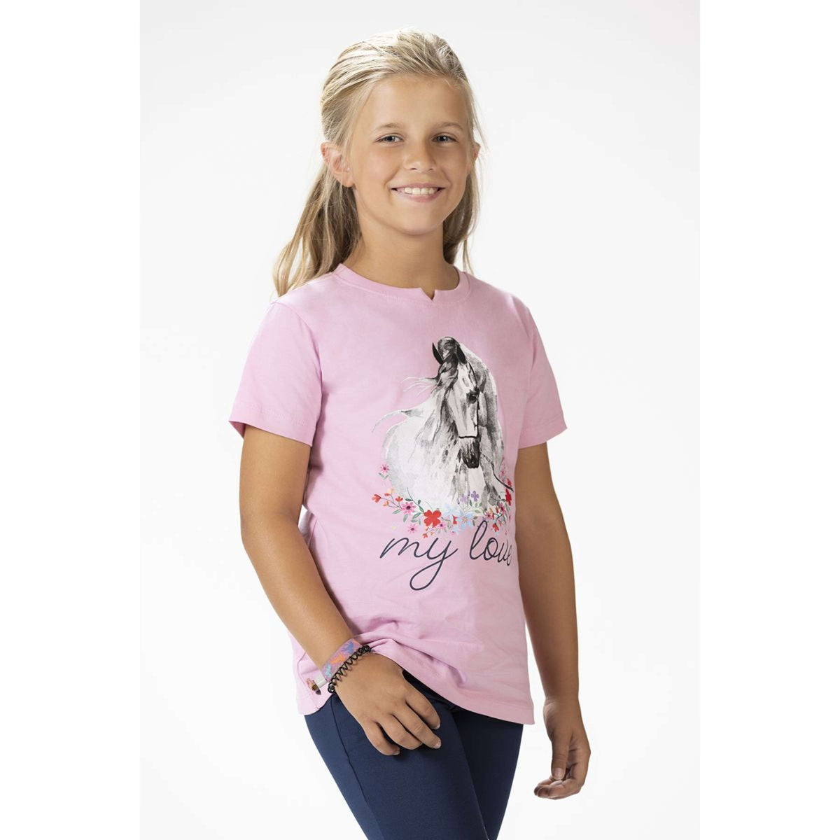 HKM T-Shirt Horse Spirit Rosa