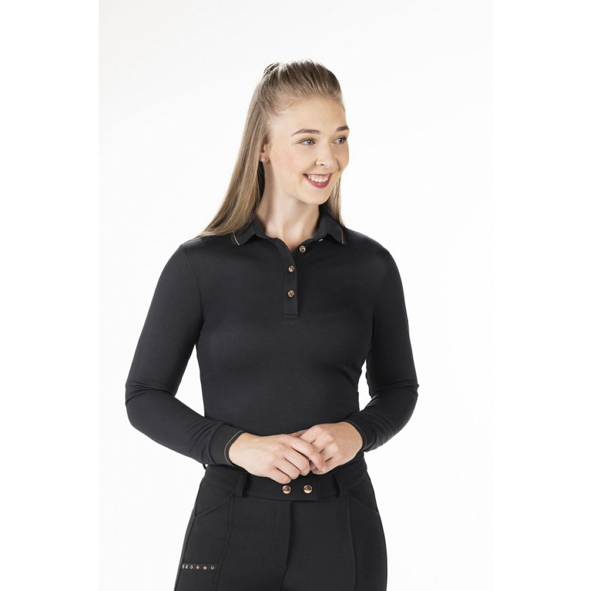 HKM Poloshirt Rosegold Glamour Schwarz/Rosegold