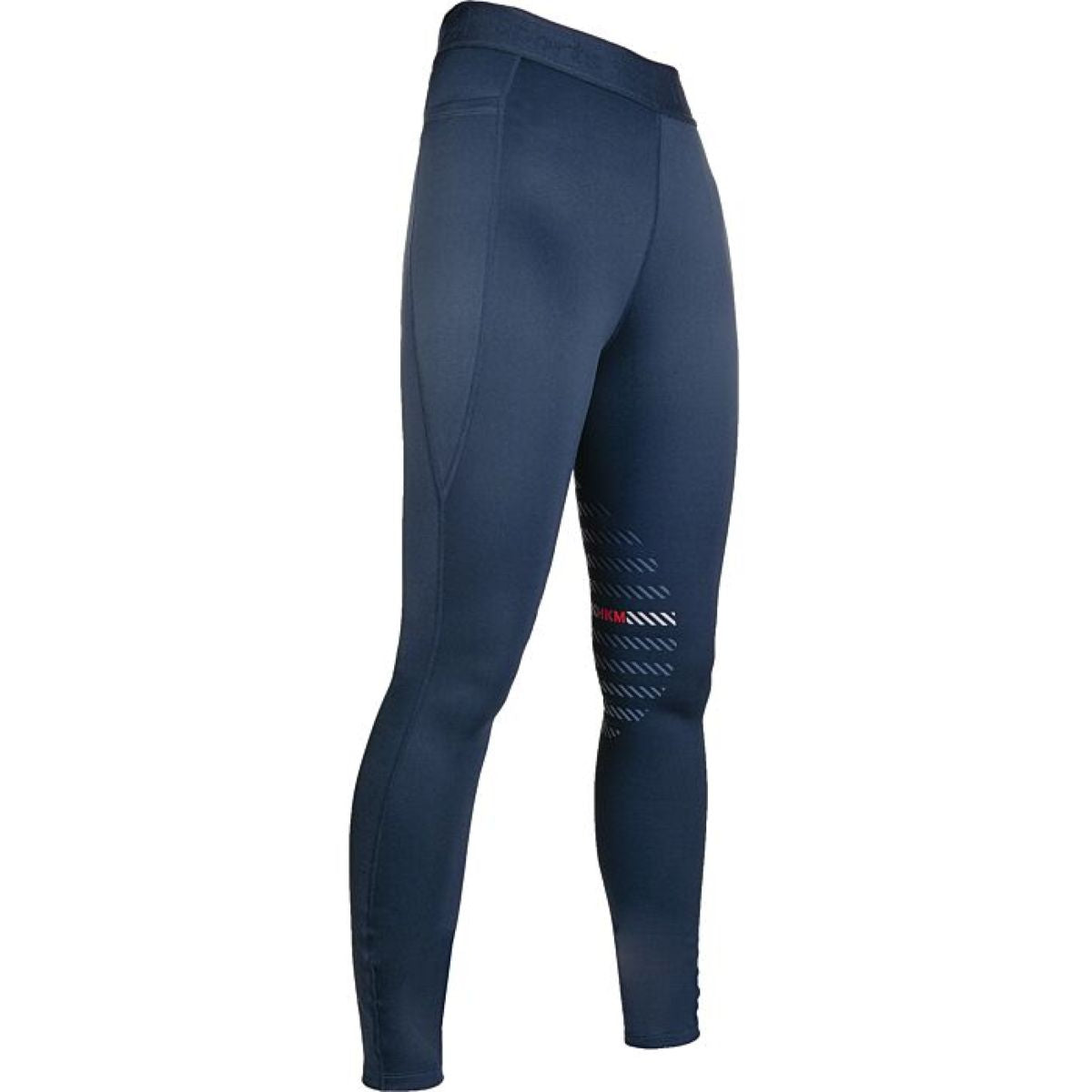 HKM Reitleggings Sports Silikon Kniebesatz Dunkelblau