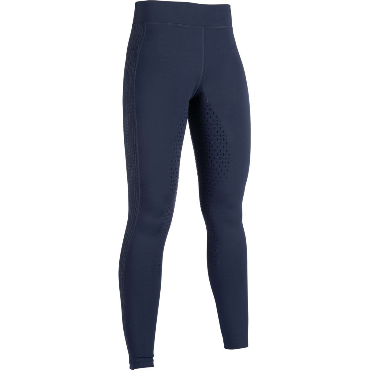 HKM Reitleggings Flow Reflective mit Silikon Vollbesatz Dunkelblau