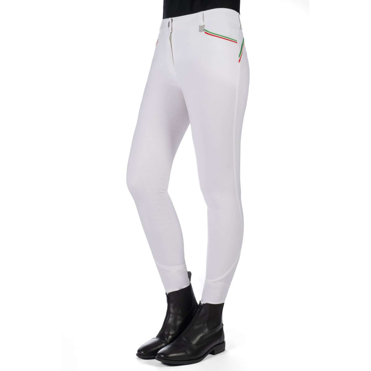 HKM Reithose Livigno Sportive Full Grip Weiß