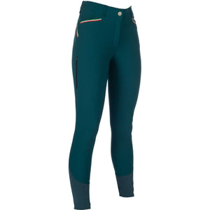 HKM Reithose Livigno Lauria Garelli Sportive Full Grip Dunkelgrün