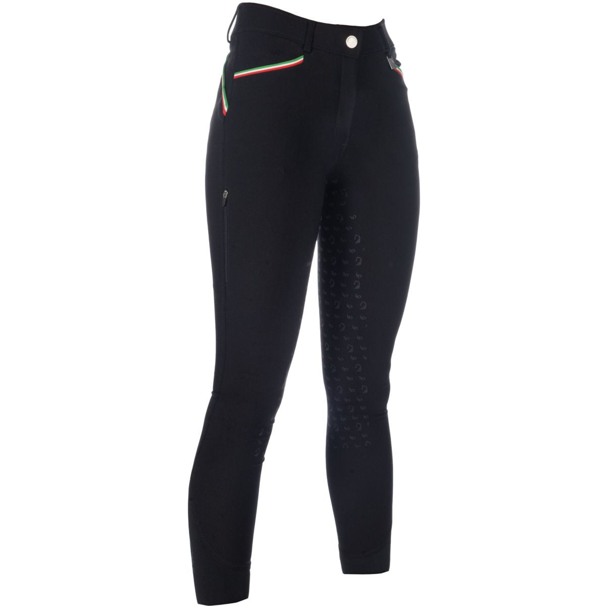 HKM Reithose Livigno Sportive Full Grip Schwarz