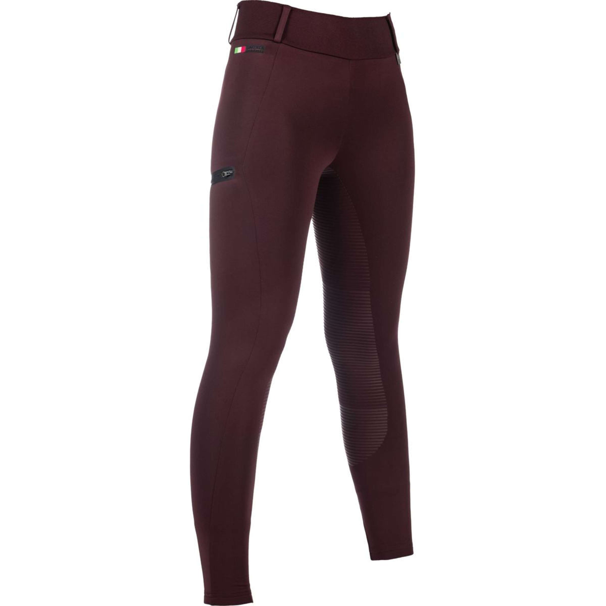 HKM Reitleggings Livigno Full Grip Bordeaux