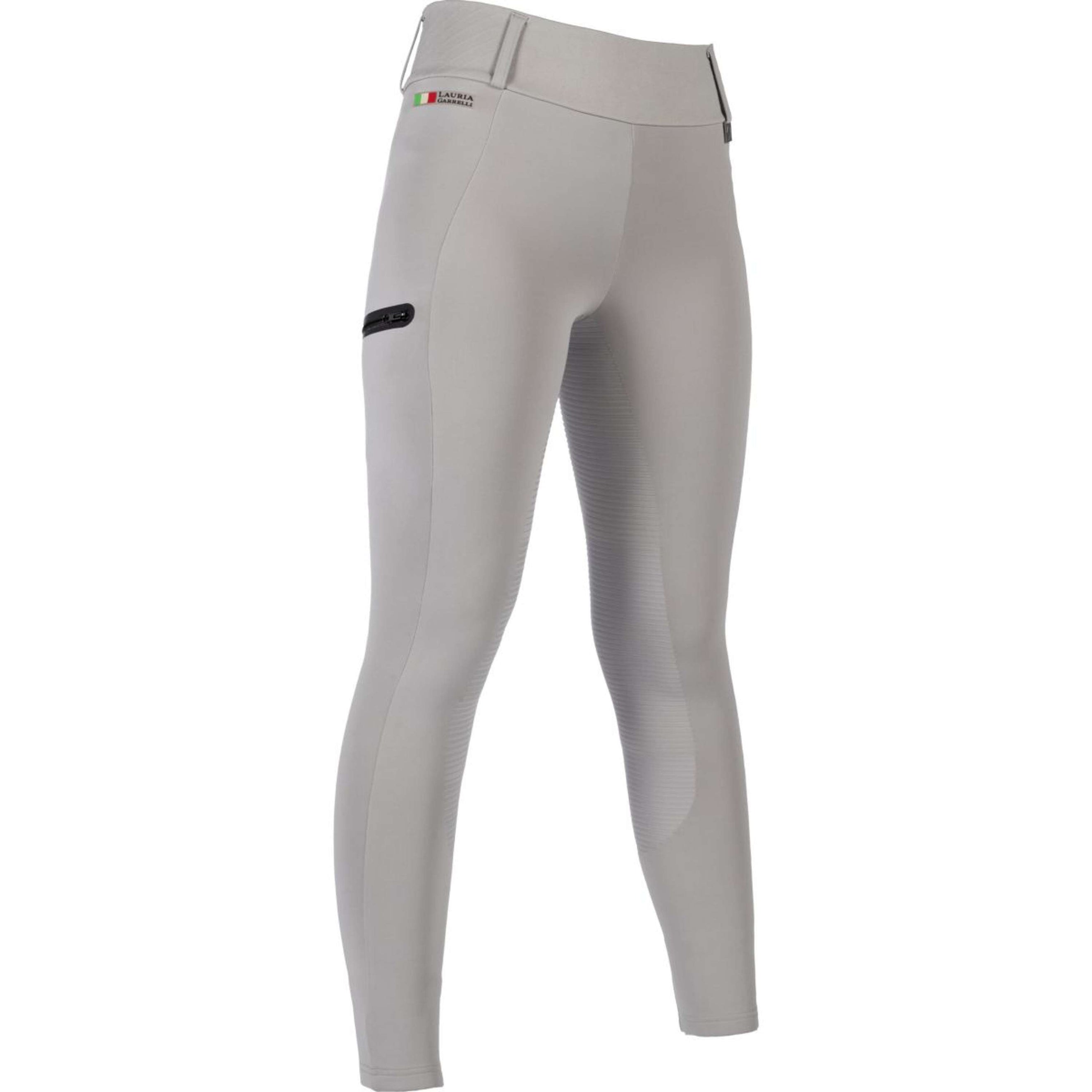 HKM Reitleggings Livigno Full Grip Steingrau