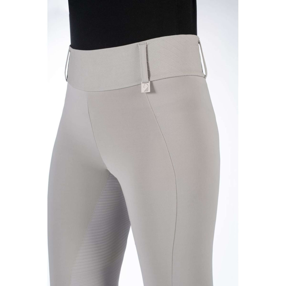 HKM Reitleggings Livigno Full Grip Steingrau