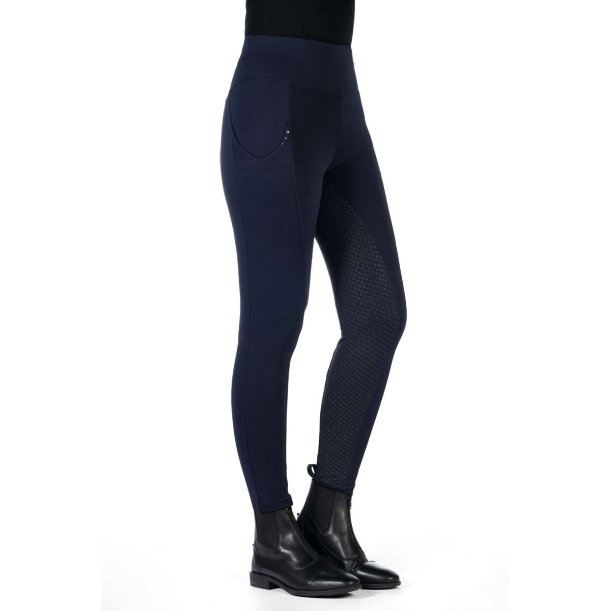 HKM Reitleggings Cosy II Full Grip Dunkelblau