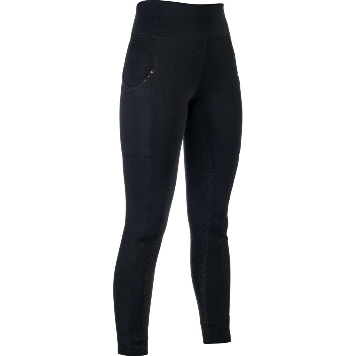 HKM Reitleggings Cosy II Full Grip Schwarz