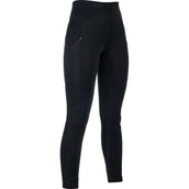 HKM Reitleggings Cosy II Full Grip Schwarz