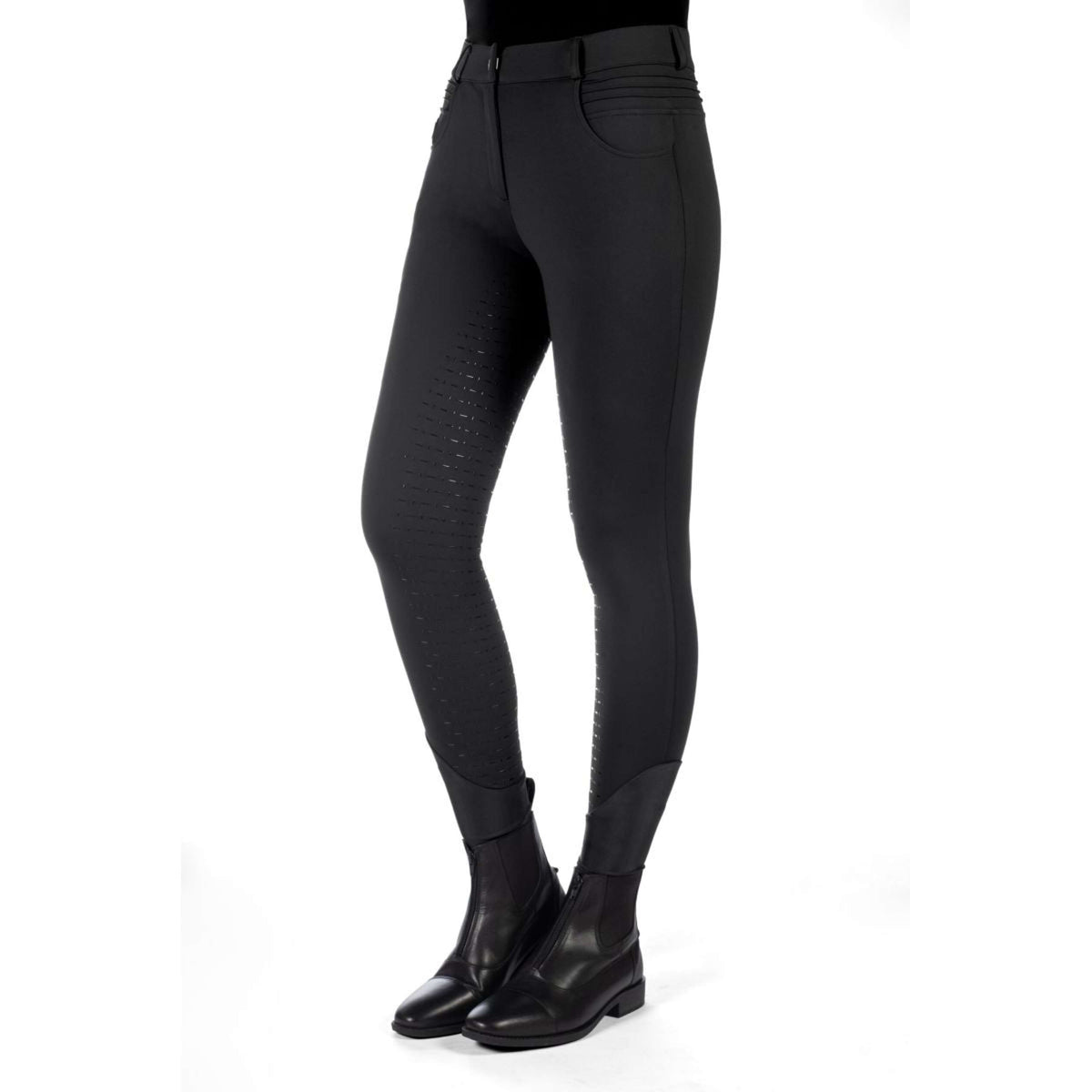 HKM Reithose Comfort Full Grip Schwarz