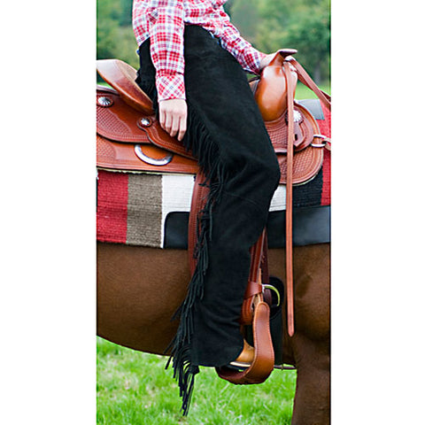 HKM Western ShowChaps mit FrYearsen Schwarz