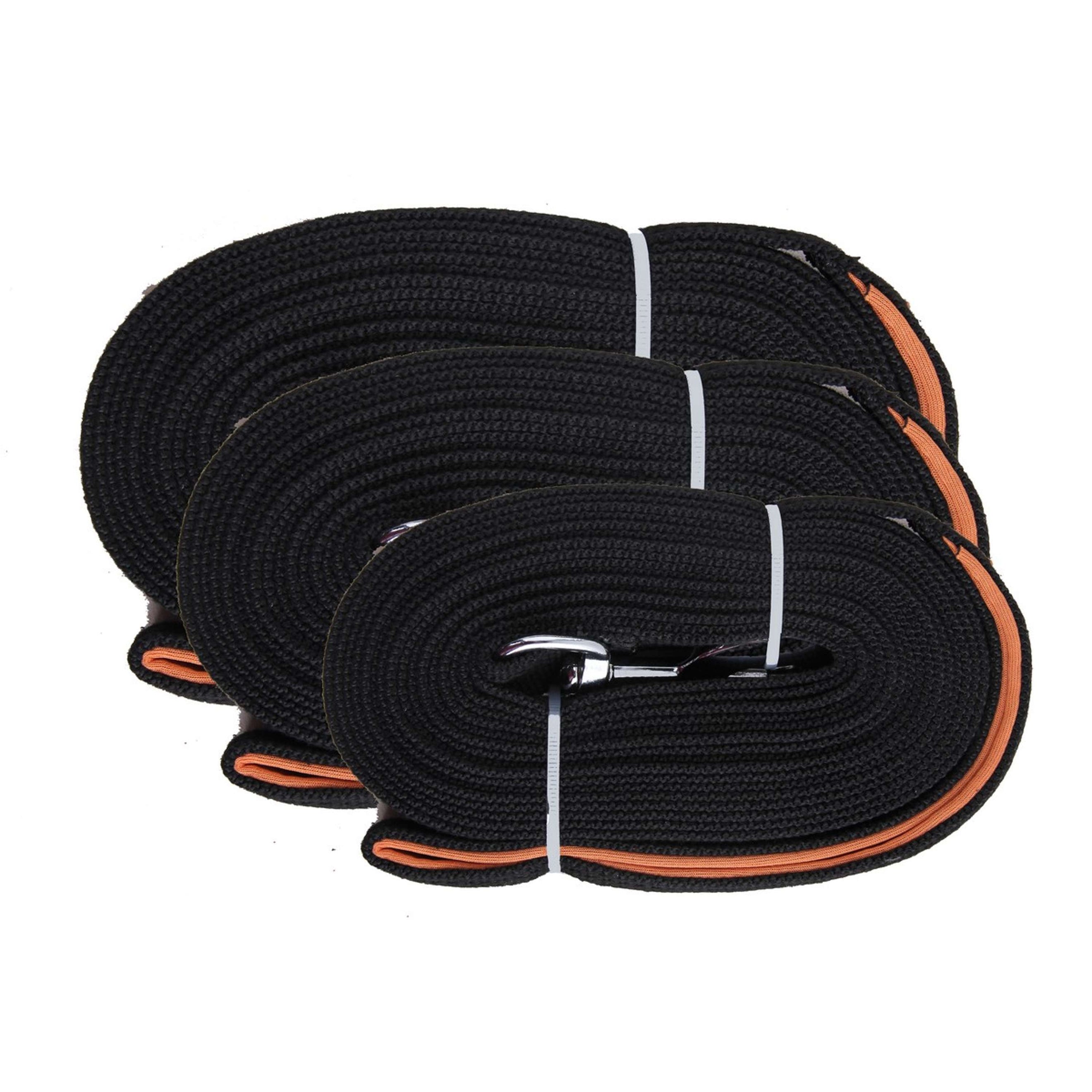 Pawise Flache Leine mit Loop Schwarz Pawise Flache Leine mit Loop Schwarz
